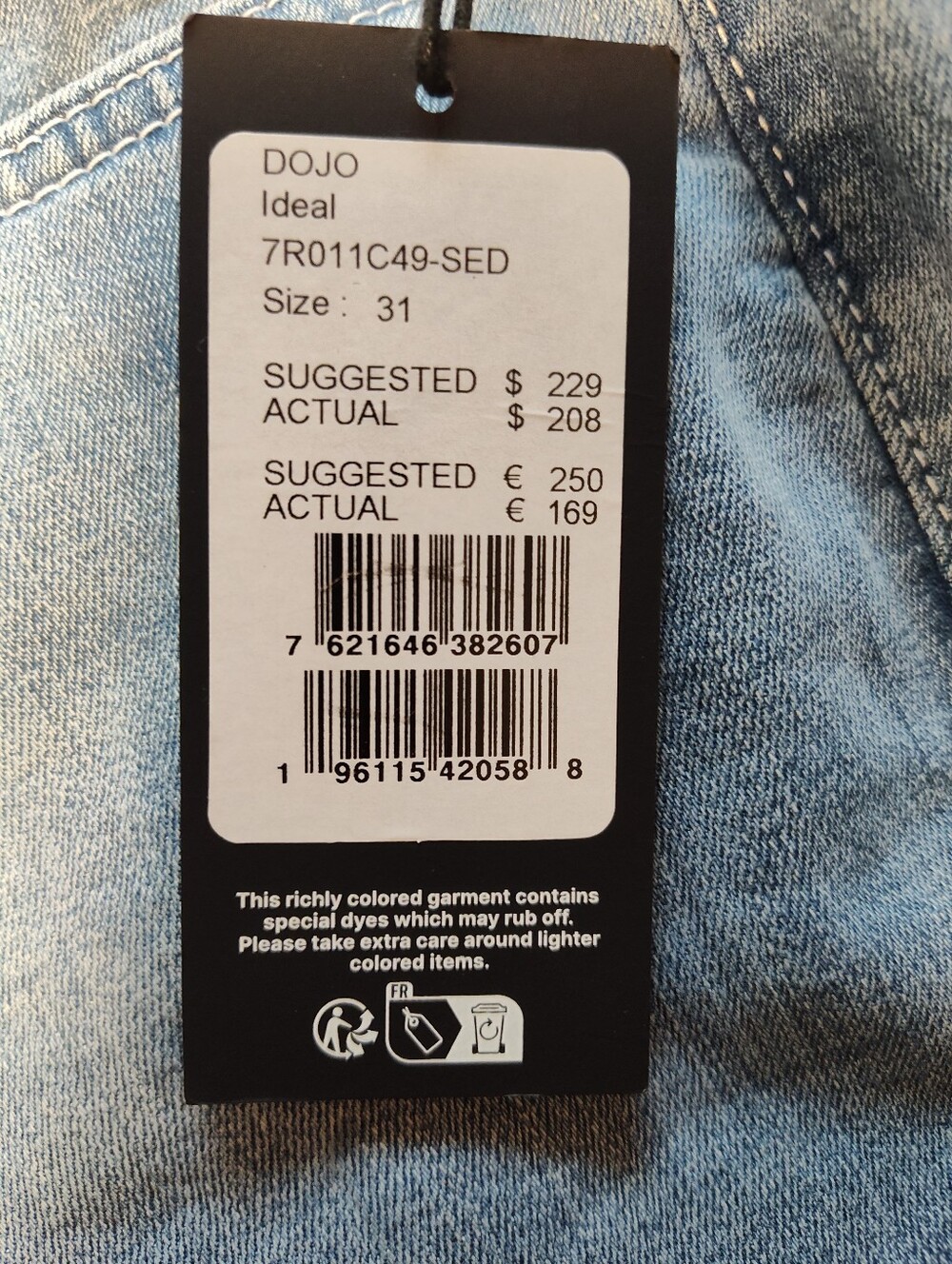 NWT! Women's 7 For All Mankind Dojo Tailorless Ideal Denim Jeans Size 31 - Picture 6 of 7